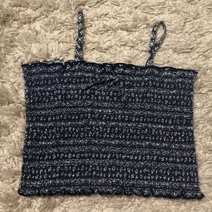 Blue crop top